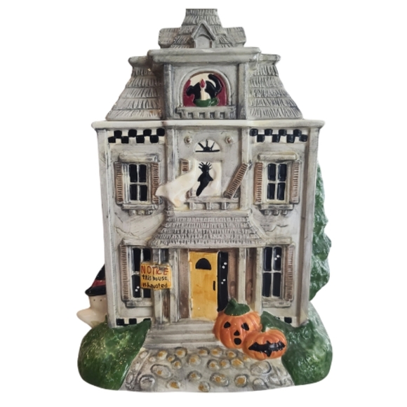 Sakura Other - Sakura Debbie Mumm Halloween Cookie Jar Haunted House Ceramic Collectible Ghost